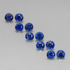  ct natürliche blauer Saphir-Edelsteine, Rundschliff, VVS-VS