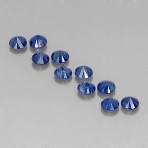  ct natürliche blauer Saphir-Edelsteine, Rundschliff, VVS-VS