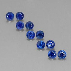  ct natürliche blauer Saphir-Edelsteine, Rundschliff, VVS-VS