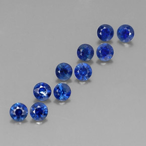  ct natürliche blauer Saphir-Edelsteine, Rundschliff, VVS-VS
