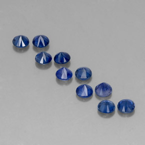  ct natürliche blauer Saphir-Edelsteine, Rundschliff, VVS-VS