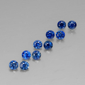  ct natürliche blauer Saphir-Edelsteine, Rundschliff, VVS-VS