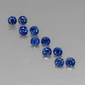  ct natürliche blauer Saphir-Edelsteine, Rundschliff, VVS-VS