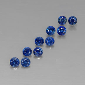  ct natürliche blauer Saphir-Edelsteine, Rundschliff, VVS-VS