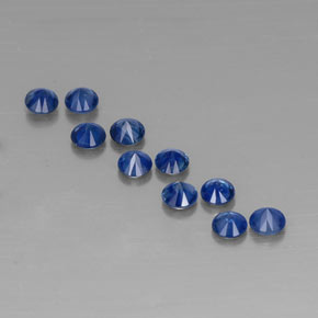  ct natürliche blauer Saphir-Edelsteine, Rundschliff, VVS-VS