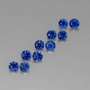  ct natürliche blauer Saphir-Edelsteine, Rundschliff, VVS-VS