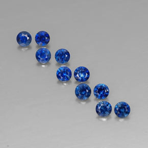  ct natürliche blauer Saphir-Edelsteine, Rundschliff, VVS-VS