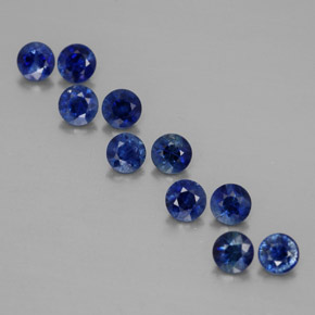 ct natürliche blauer Saphir-Edelsteine, Rundschliff, VVS-VS