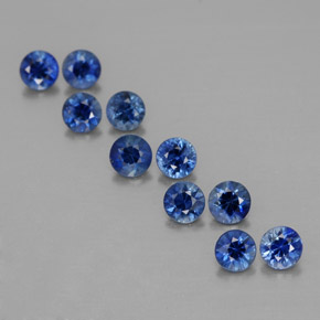  ct natürliche blauer Saphir-Edelsteine, Rundschliff, VVS-VS