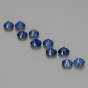  ct natürliche blauer Saphir-Edelsteine, Rundschliff, VVS-VS