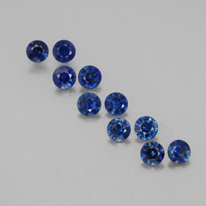  ct natürliche blauer Saphir-Edelsteine, Rundschliff, VVS-VS