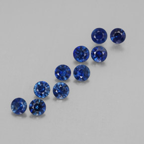  ct natürliche blauer Saphir-Edelsteine, Rundschliff, VVS-VS