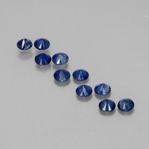  ct natürliche blauer Saphir-Edelsteine, Rundschliff, VVS-VS