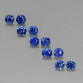  ct natürliche blauer Saphir-Edelsteine, Rundschliff, VVS-VS
