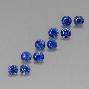  ct natürliche blauer Saphir-Edelsteine, Rundschliff, VVS-VS