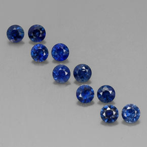 ct natürliche blauer Saphir-Edelsteine, Rundschliff, VVS-VS