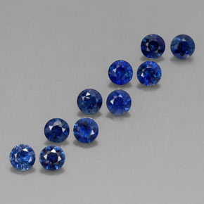  ct natürliche blauer Saphir-Edelsteine, Rundschliff, VVS-VS