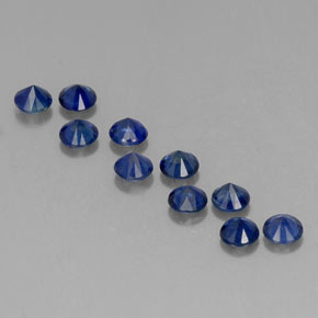  ct natürliche blauer Saphir-Edelsteine, Rundschliff, VVS-VS
