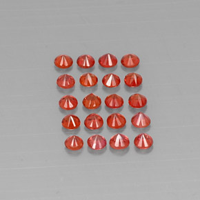  ct natürliche orangefarbener Saphir-Edelsteine, Rundschliff, VVS-VS