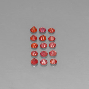  ct natürliche orangefarbener Saphir-Edelsteine, Rundschliff, VVS-VS