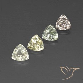 2,67 ct natürliche mehrfarbiger Saphir-Edelsteine, Trillion, VVS-VS