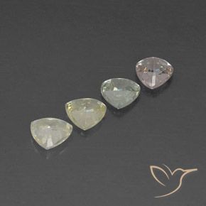 2,67 ct natürliche mehrfarbiger Saphir-Edelsteine, Trillion, VVS-VS