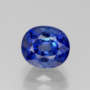 2,41 ctw natürlicher blauer Saphir, Oval Schliff, VS