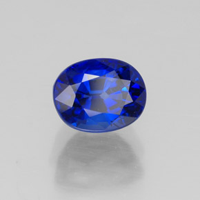 1,28 ctw natürlicher blauer Saphir, Oval Schliff, VVS