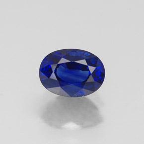 0,75 ctw natürlicher blauer Saphir, Oval Schliff, VS