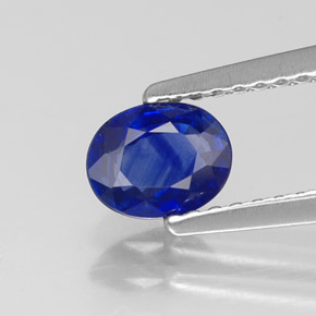 0,70 ctw natürlicher blauer Saphir, Oval Schliff, VS