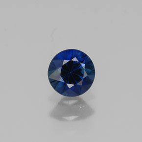0,37 ctw natürlicher blauer Saphir, Rundschliff, VVS