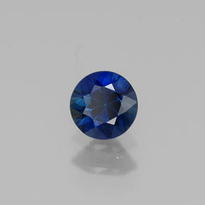 0,37 ctw natürlicher blauer Saphir, Rundschliff, VVS