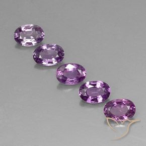 2.98 ct natürliche tieflila Saphir-Edelsteine, Oval, VVS-VS