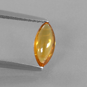 0,74 ctw natürlicher orangefarbener Saphir, Transparent, Transparent / Lichtdurchlässig