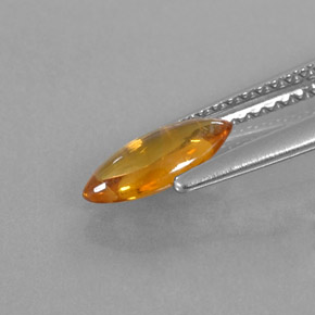 0,74 ctw natürlicher orangefarbener Saphir, Transparent, Transparent / Lichtdurchlässig