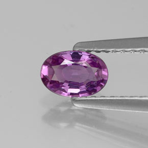 0,55 ctw natürlicher violetter Saphir, Oval Schliff, VVS-VS