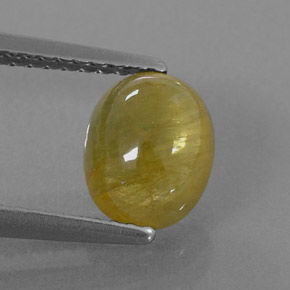 2,09 ctw natürlicher gelber Saphir, Transparent, Transparent / Lichtdurchlässig