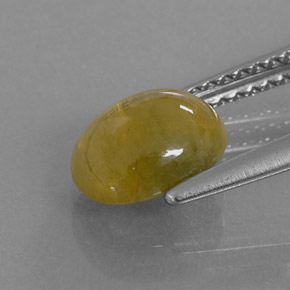 2,09 ctw natürlicher gelber Saphir, Transparent, Transparent / Lichtdurchlässig