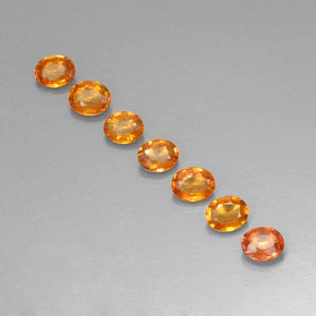 1,46 ct natürliche orangefarbener Saphir-Edelsteine, Oval Schliff, VVS-VS
