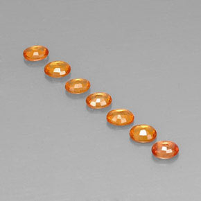 1,46 ct natürliche orangefarbener Saphir-Edelsteine, Oval Schliff, VVS-VS