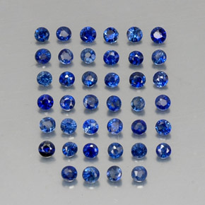  ct natürliche blauer Saphir-Edelsteine, Rundschliff, VVS-VS