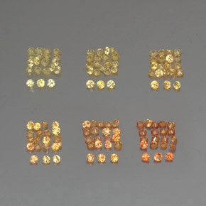  ct natürliche orangefarbener Saphir-Edelsteine, Rundschliff, VVS-VS