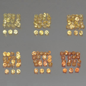  ct natürliche orangefarbener Saphir-Edelsteine, Rundschliff, VVS-VS