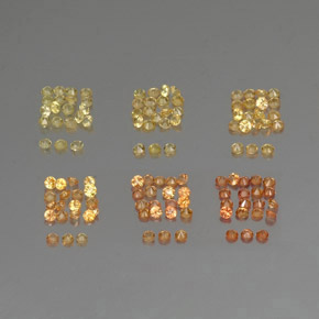  ct natürliche orangefarbener Saphir-Edelsteine, Rundschliff, VVS-VS