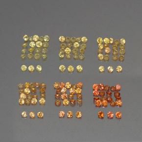 ct natürliche orangefarbener Saphir-Edelsteine, Rundschliff, VVS-VS
