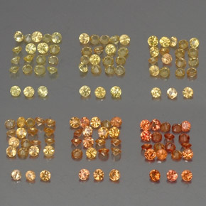  ct natürliche orangefarbener Saphir-Edelsteine, Rundschliff, VVS-VS