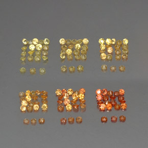  ct natürliche orangefarbener Saphir-Edelsteine, Rundschliff, VVS-VS
