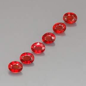 2,08 ct natürliche orangefarbener Saphir-Edelsteine, Oval Schliff, VVS-VS