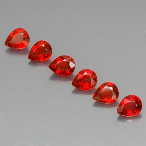 1,69 ct natürliche orangefarbener Saphir-Edelsteine, Birnenform, VVS-VS