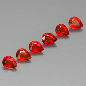 1,69 ct natürliche orangefarbener Saphir-Edelsteine, Birnenform, VVS-VS